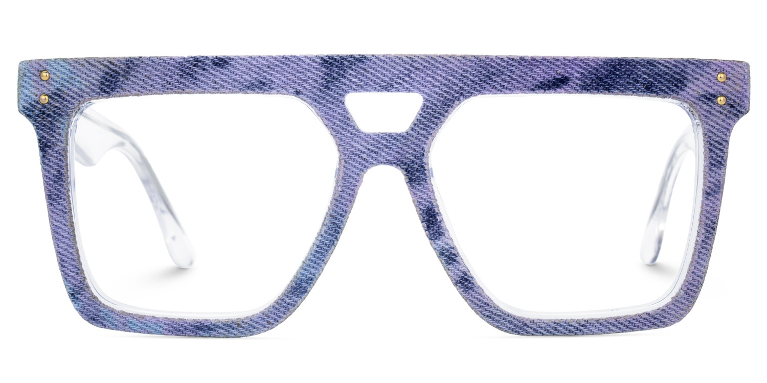 Rubin Blue Denim Eyeglasses | ZEELOOL UK0