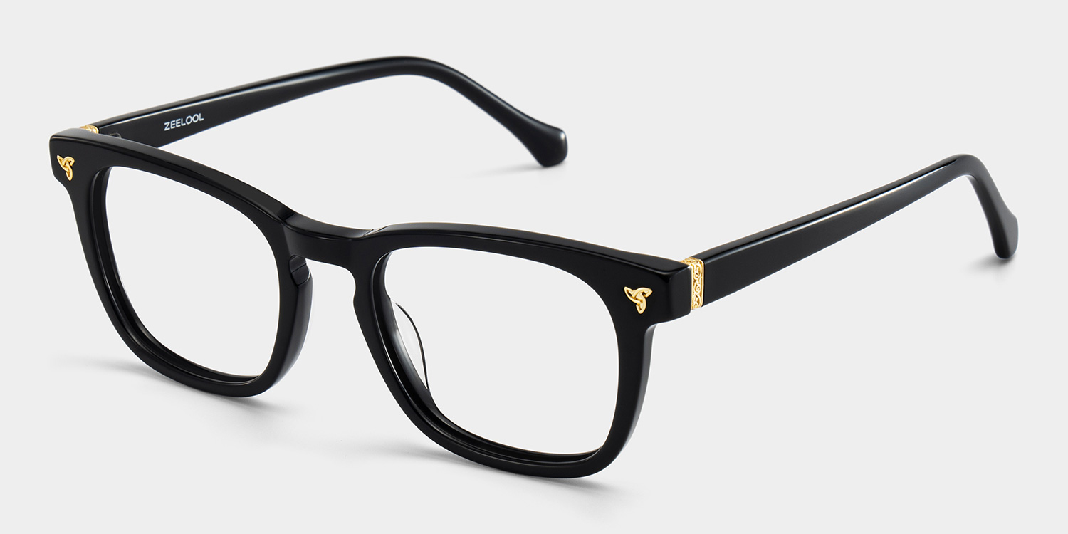Heather Black Frame Glasses with Square Frame Online | ZEELOOL3