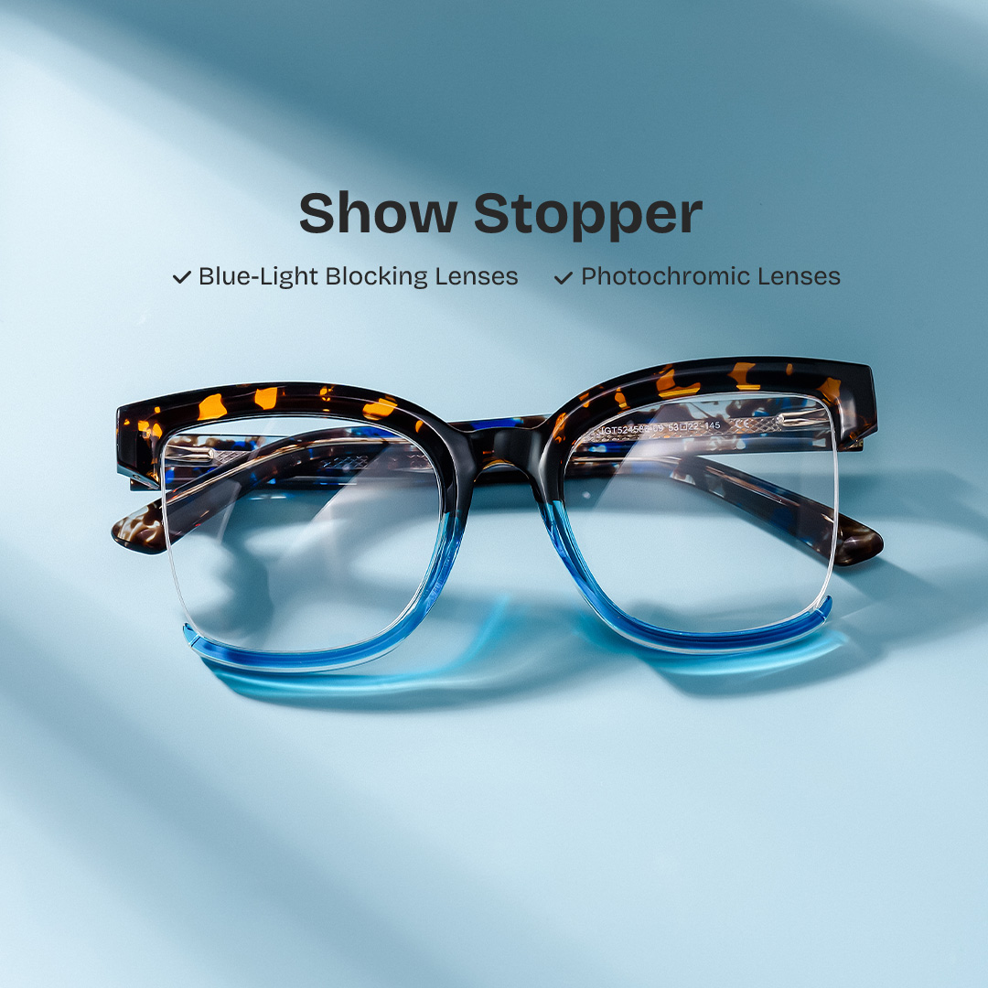 Cadogan Blue-tortoise Square Prescription Glasses | ZEELOOL UK0