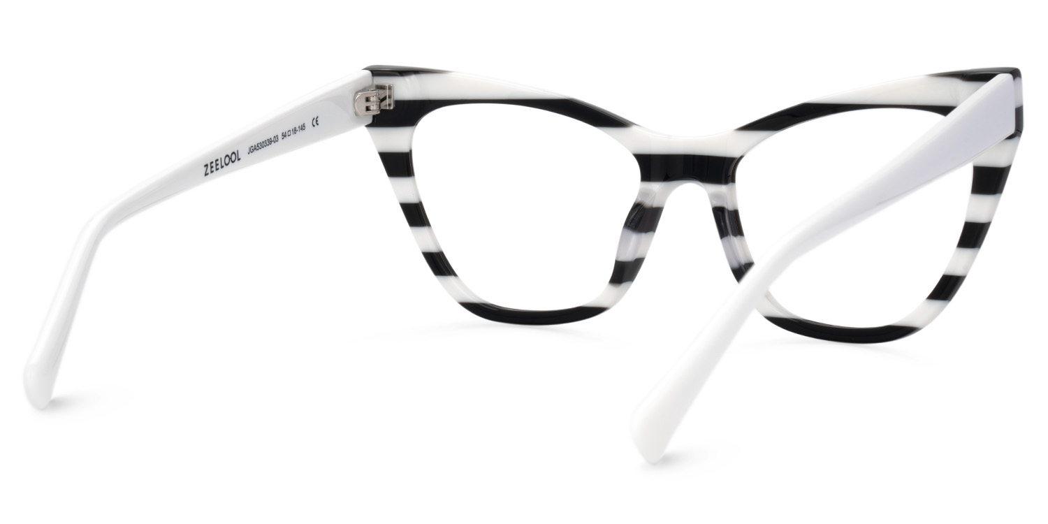 Gallant Cateye Black White Glasses3