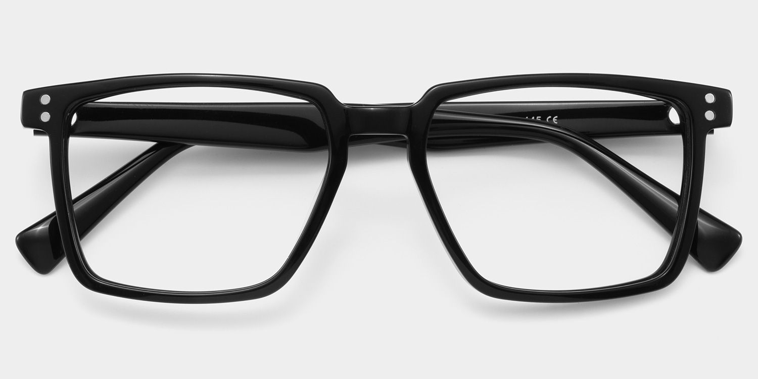 Griffin Black Frame Glasses with Rectangle Frame Online | ZEELOOL UK1