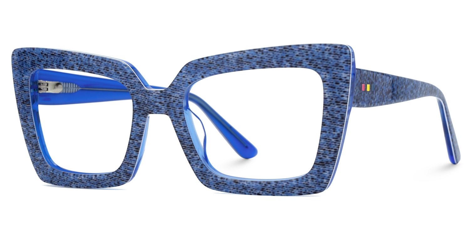 Tootie Eyeglasses in Butterfly Blue Frame | ZEELOOL UK2