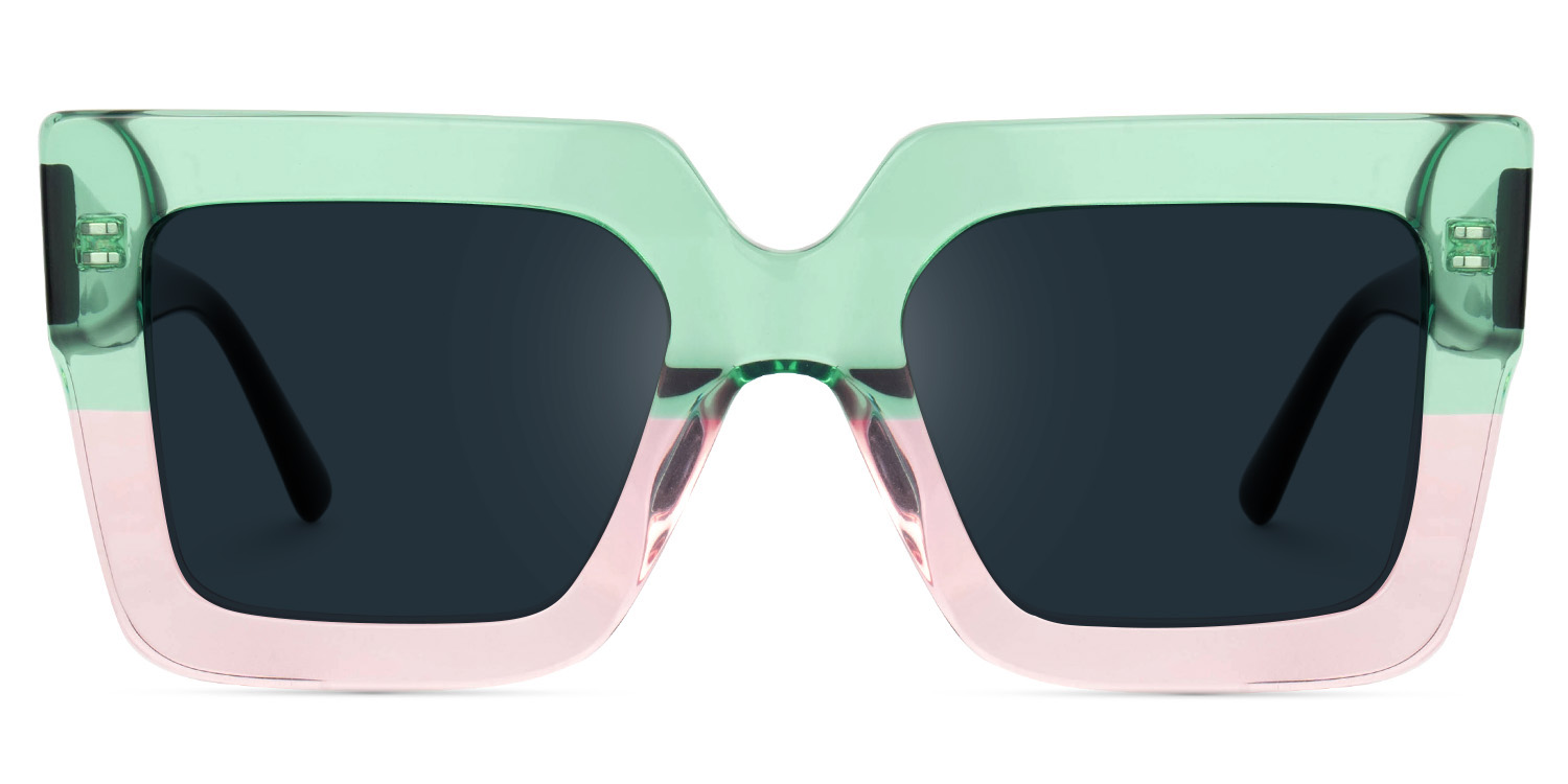 Brandon Square Green-Pink Sunglasses