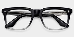 Fletcher Rectangle Black Glasses2