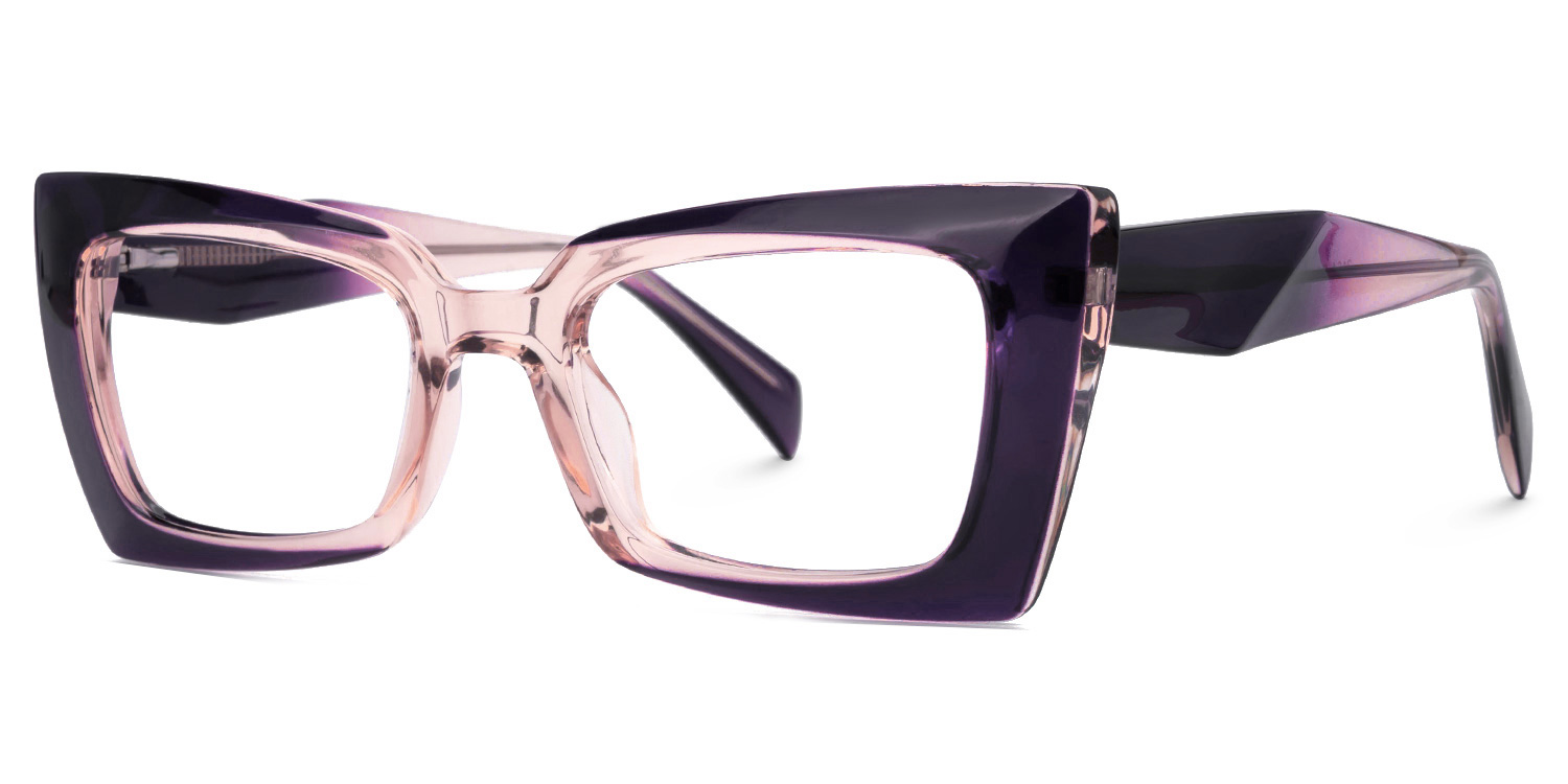 Bueghly Purple Eyeglasses with Rectangle Shape | ZEELOOL UK1