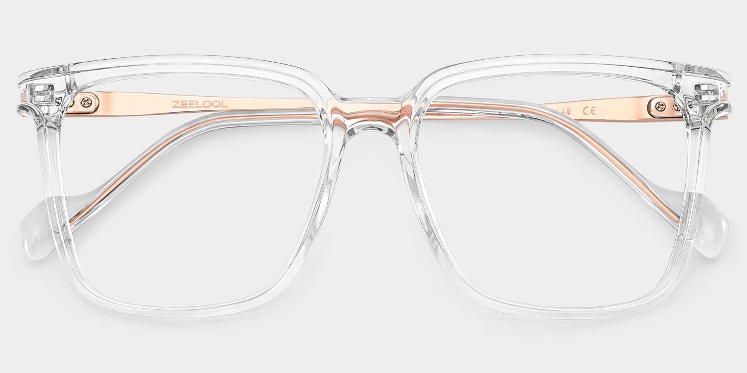 Thin Clear Frame Glasses With Square Shape1
