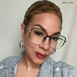 Joana Black-Clear Geometric Glasses5