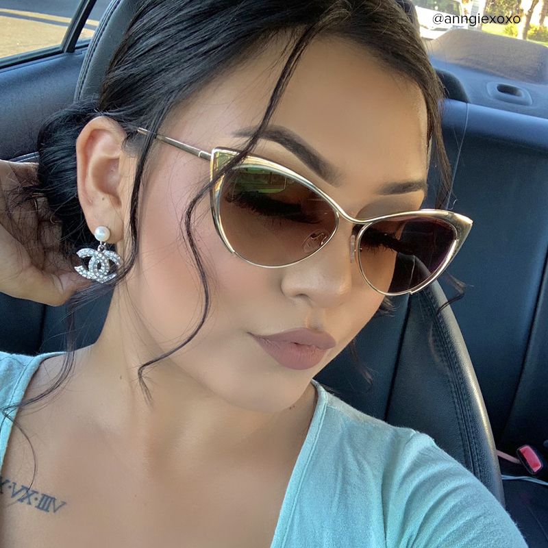 Ellen Cateye Gold Sunglasses | ZEELOOL UK5