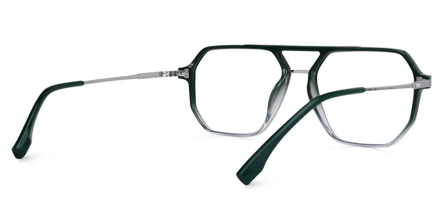 Lizbeth Aviator Green Glasses3