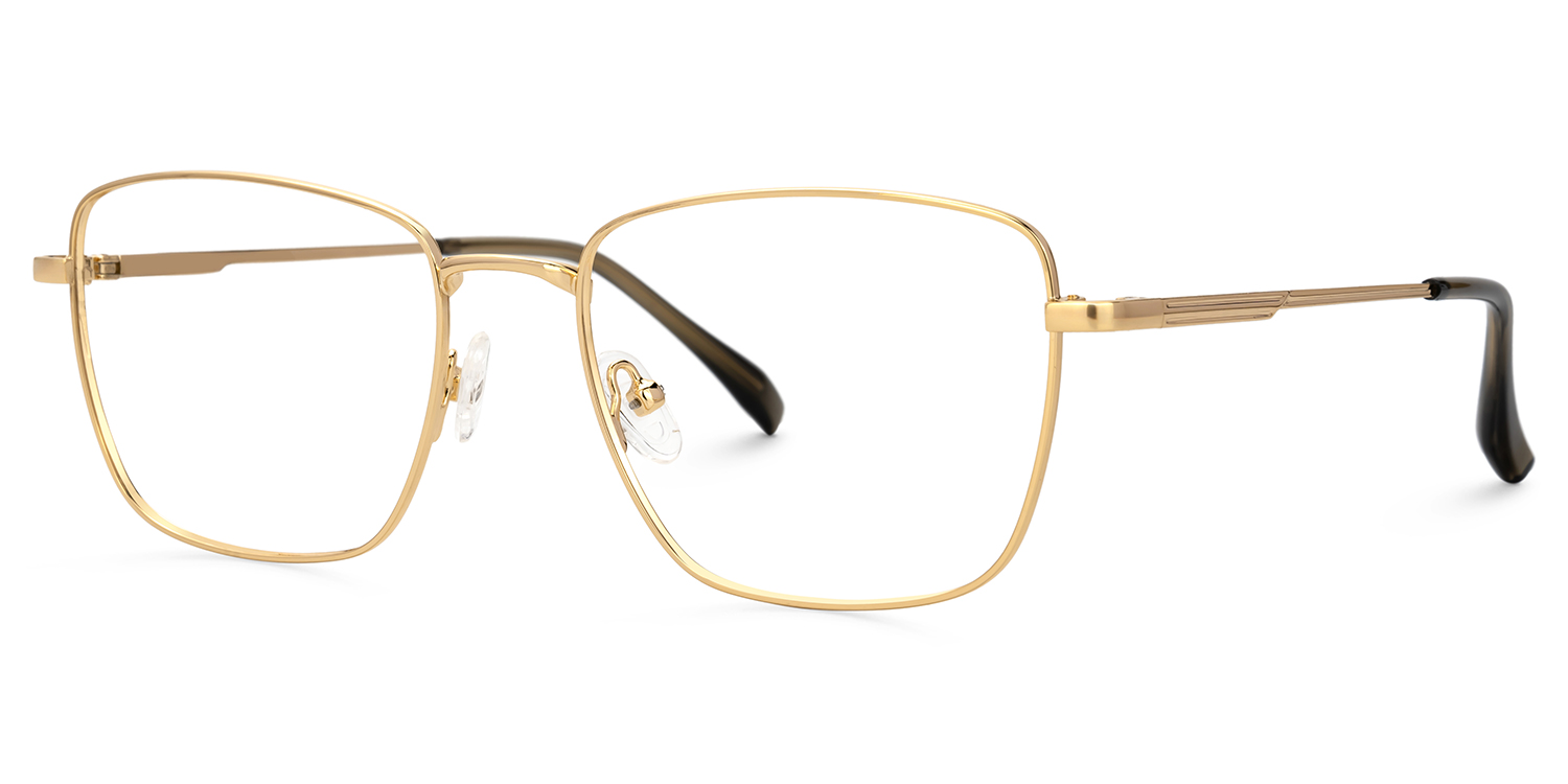 Oduntan Rectangle Gold Glasses1