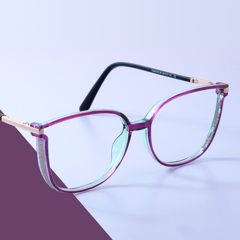 Rodz Square Purple Frame Glasses | Zeelool0