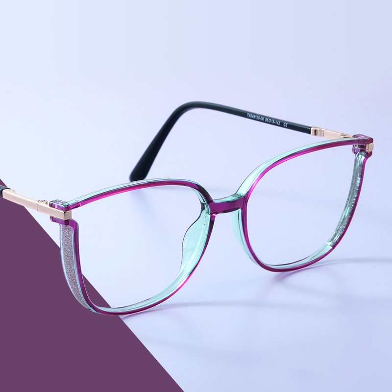 ZEELOOL Rodz Square Purple Glasses