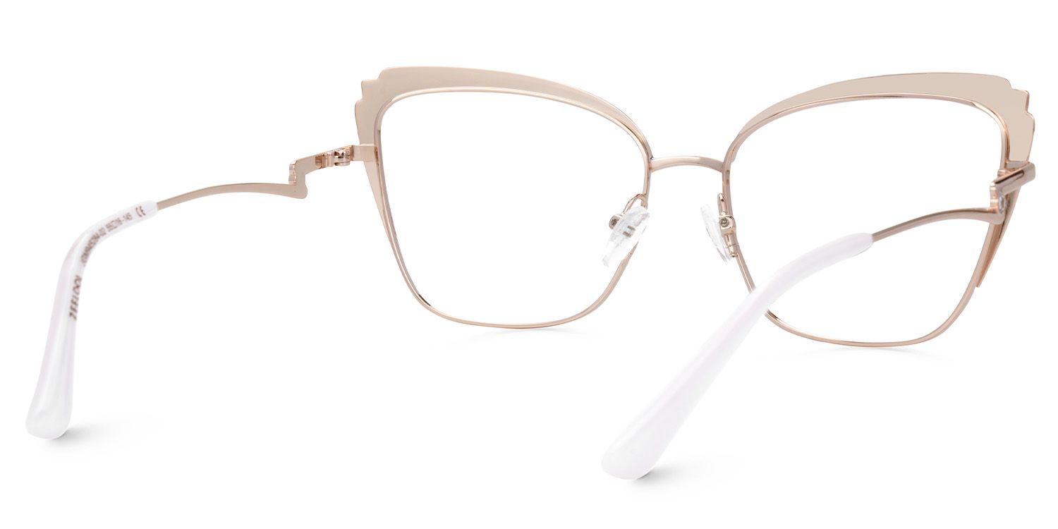 Mariely Cat Eye White Glasses | ZEELOOL UK4