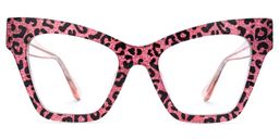 Ansyah Cateye Pink Leopard Glasses1