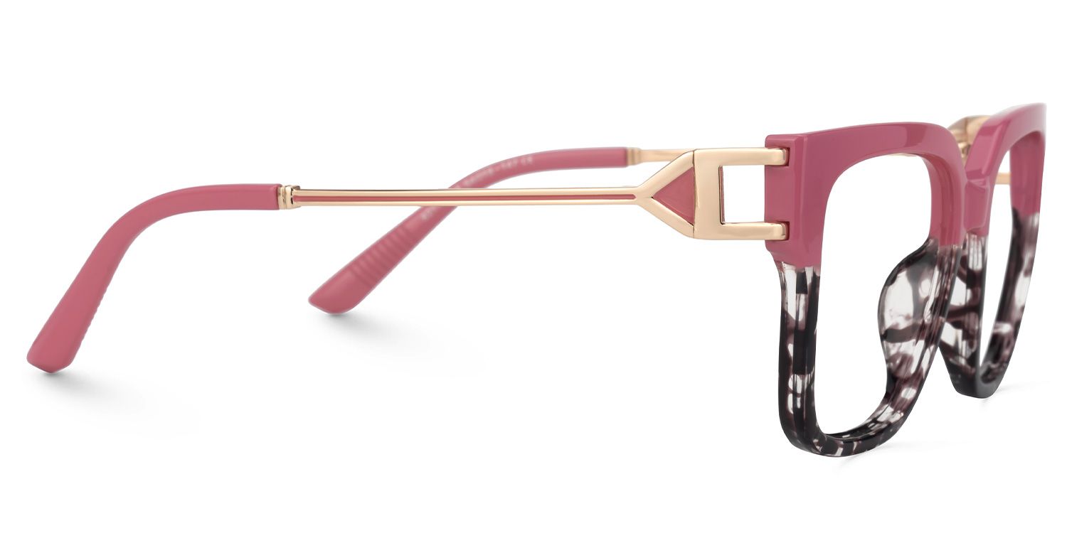 Juany Pink Eyeglasses with Square Shape | ZEELOOL UK2
