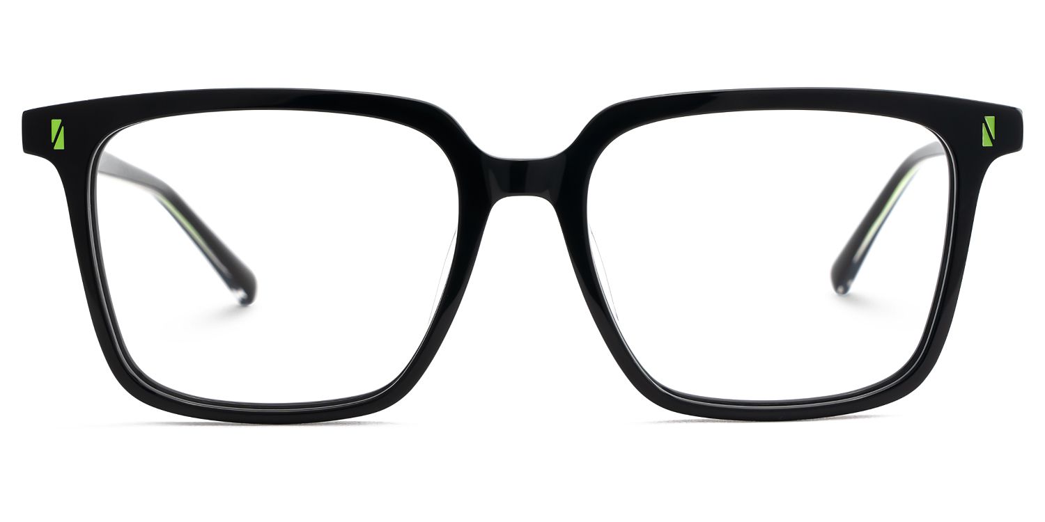 Delaine Acetate Black Frame Glasses with Rectangle Shape0