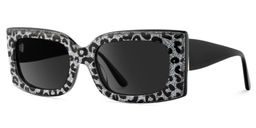 Orduno Rectangle Gray Leopard Sunglasses2