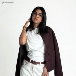 Allison Matte Brown Round Glasses5