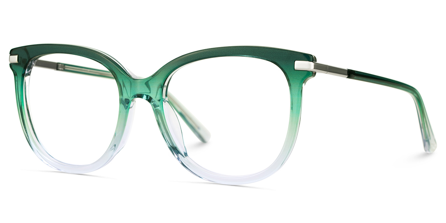 Mailyn Round Green Crystal Glasses3