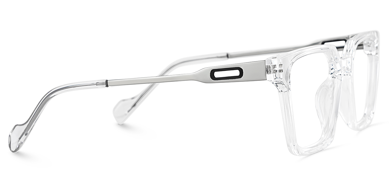 Mabel Eyeglasses in Square Crystal Frame | ZEELOOL UK4