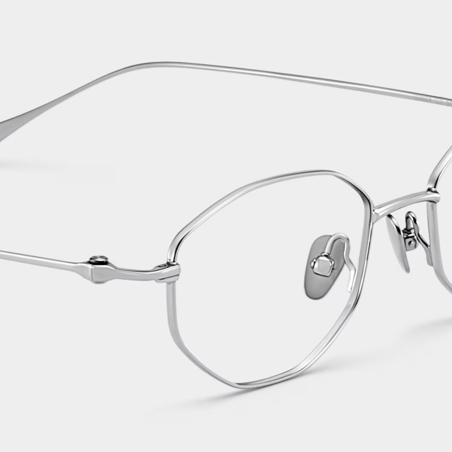 Everett Silver Frame Glasses with Geometric Frame Online |  ZEELOOL UK6