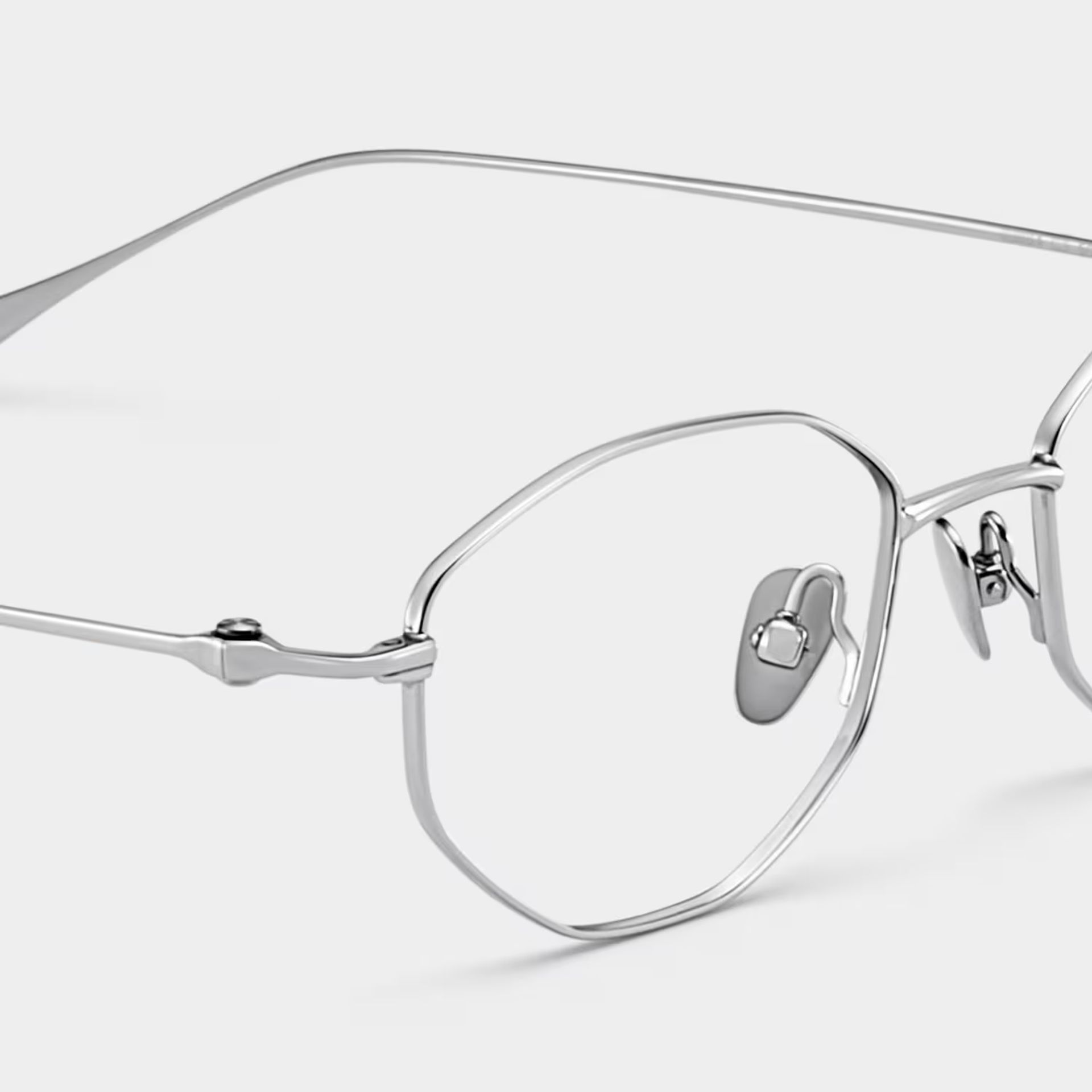 Everett Silver Frame Glasses with Geometric Frame Online |  ZEELOOL UK6
