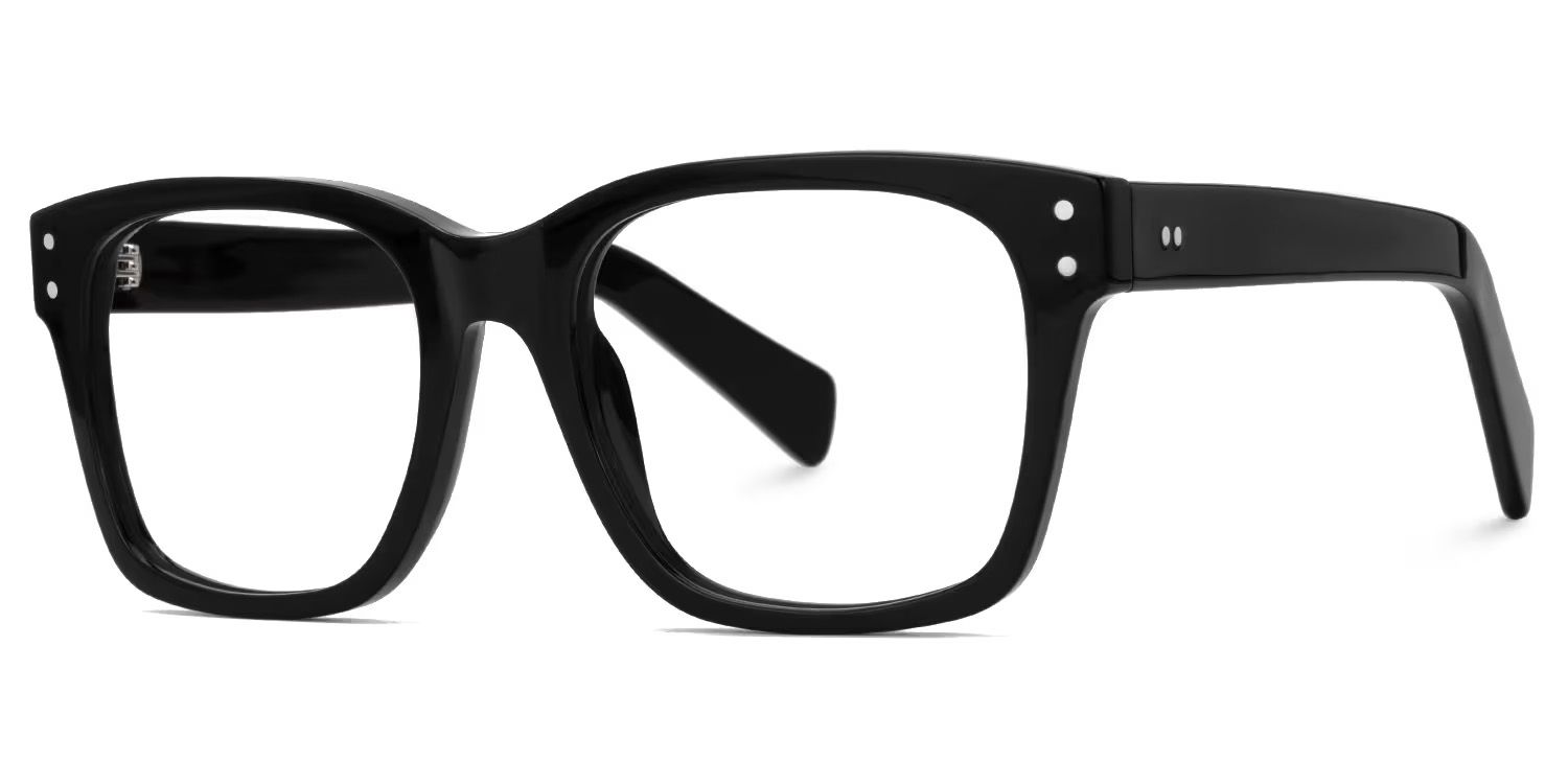 Fussell Square Black Full-Frame Glasses | ZEELOOL UK1