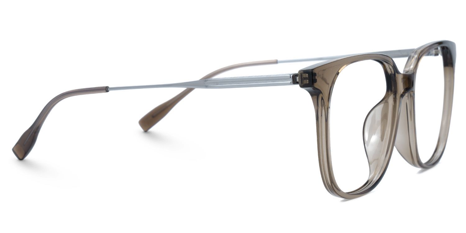 Ameedah Brown Square Thin Glasses | ZEELOOL UK3