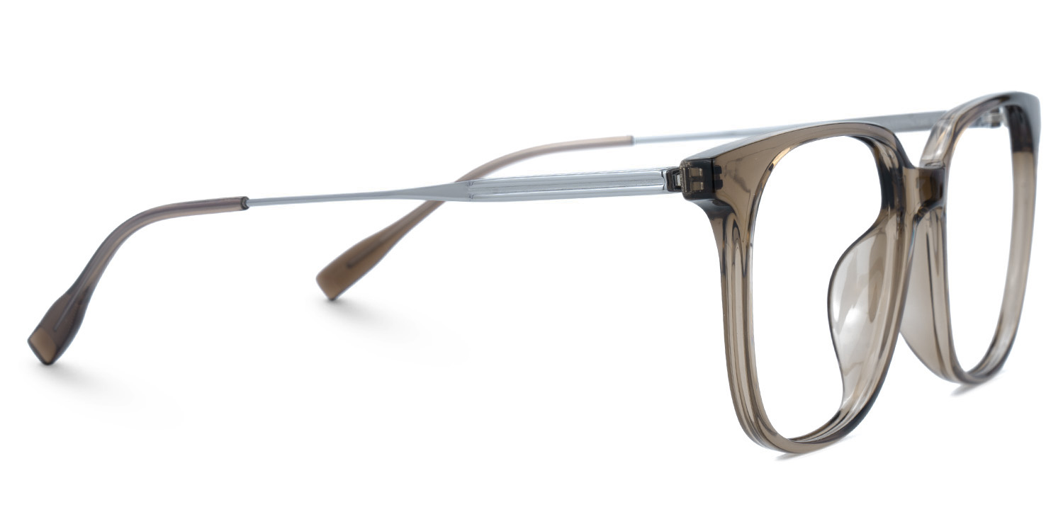 Ameedah Brown Square Thin Glasses | ZEELOOL UK3