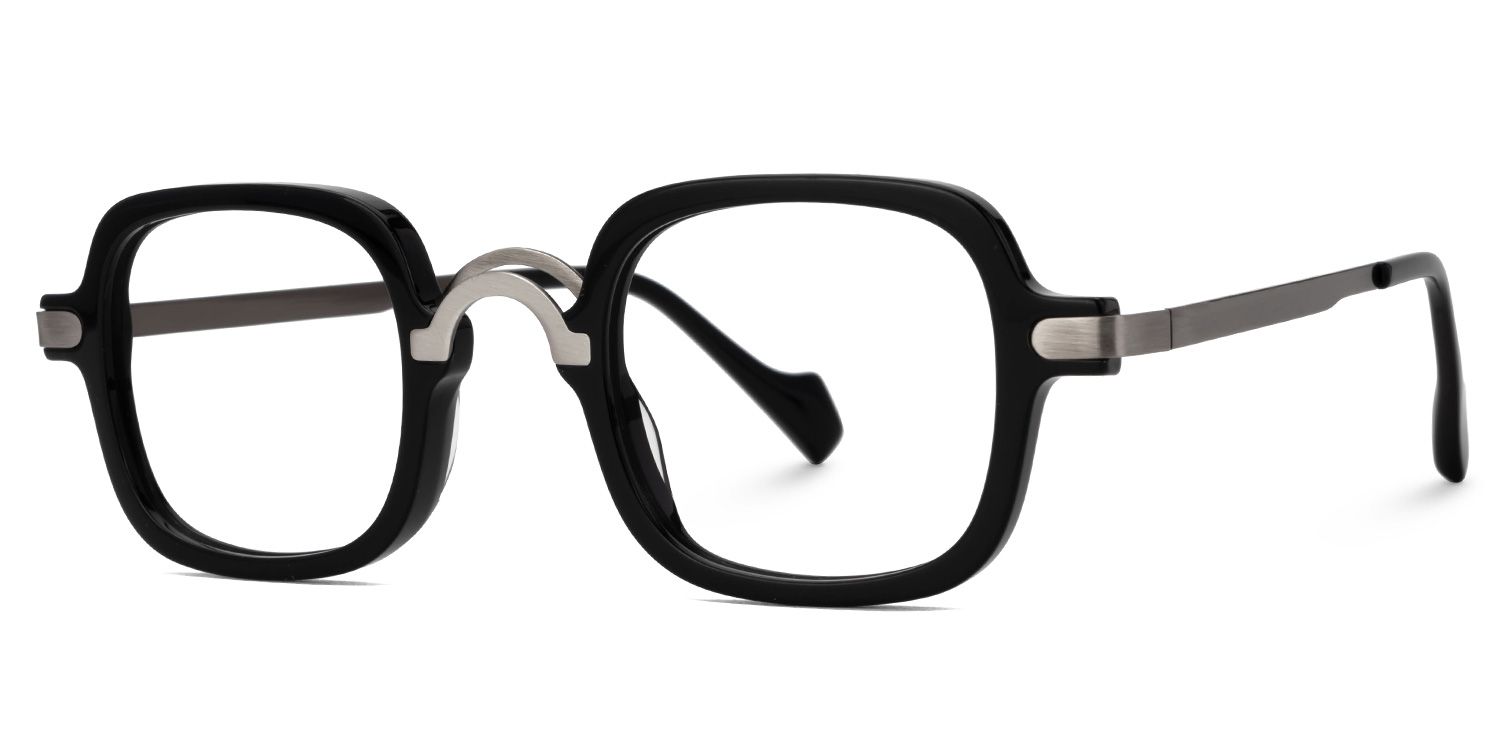 Fonrose Square Mixed-Materials Full-Frame Eyeglasses | ZEELOOL UK1