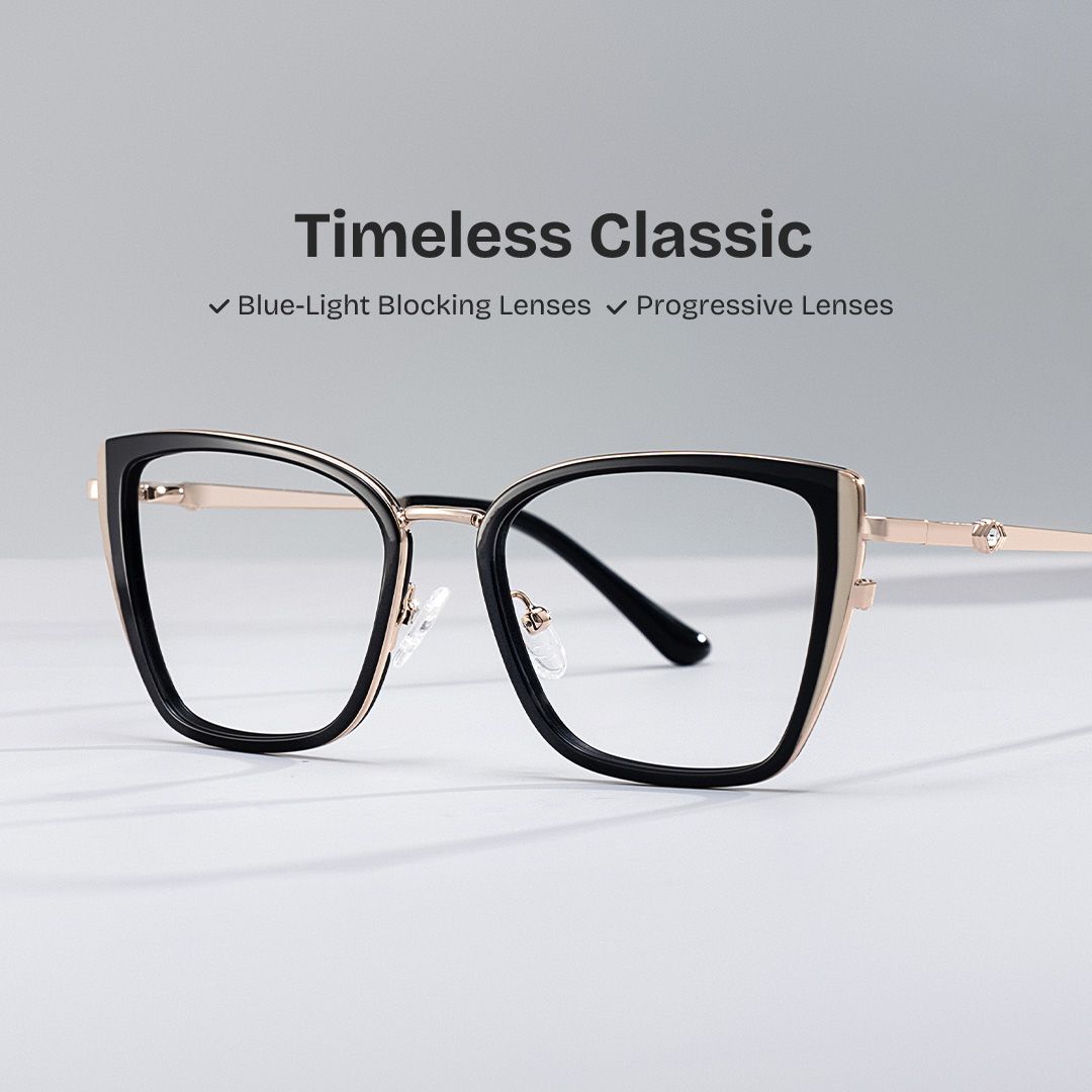 Juniper Eyeglasses in Square Black Frame | ZEELOOL UK0