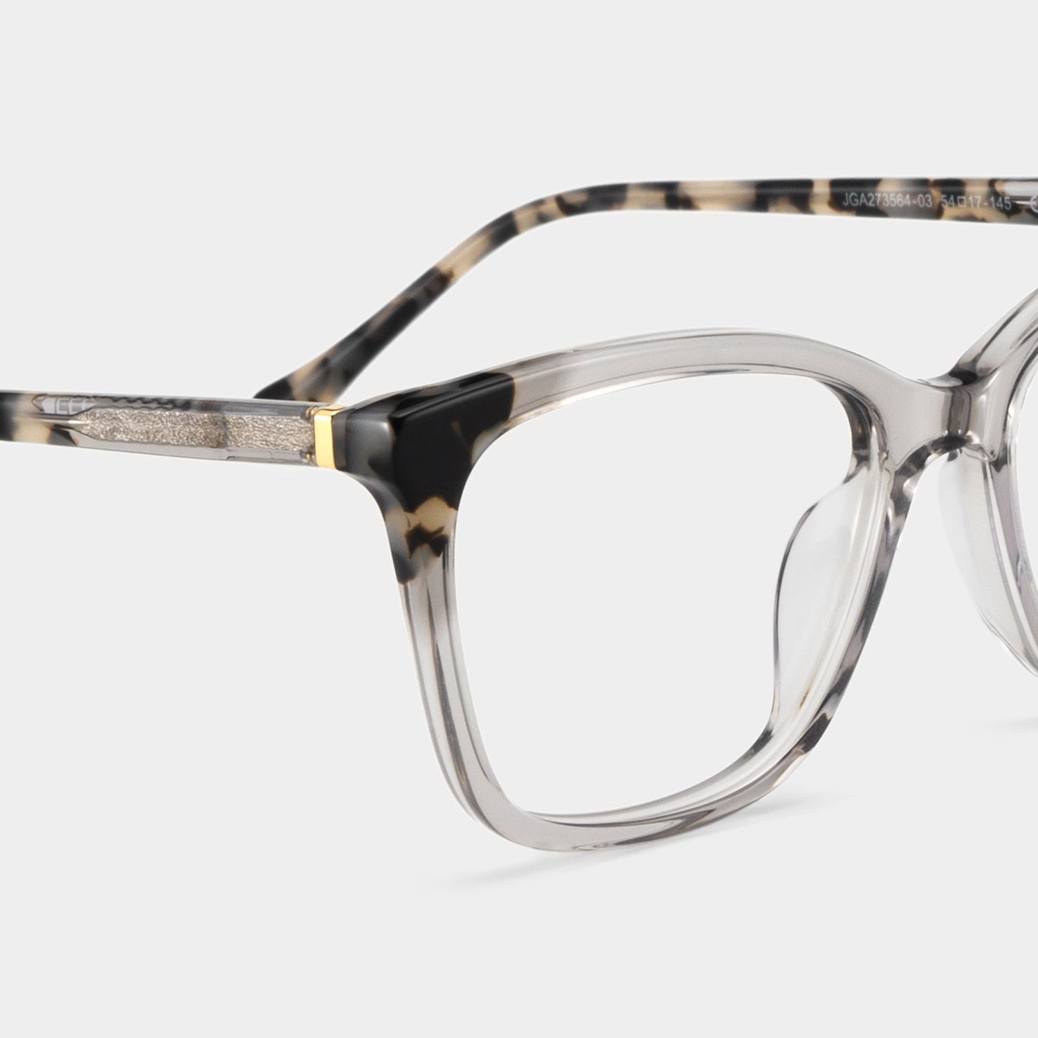 Juno Rectangle Gray Frame Eyeglasses for Woman| ZEELOOL UK5