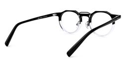 Jerria Round Black-Clear Glasses3