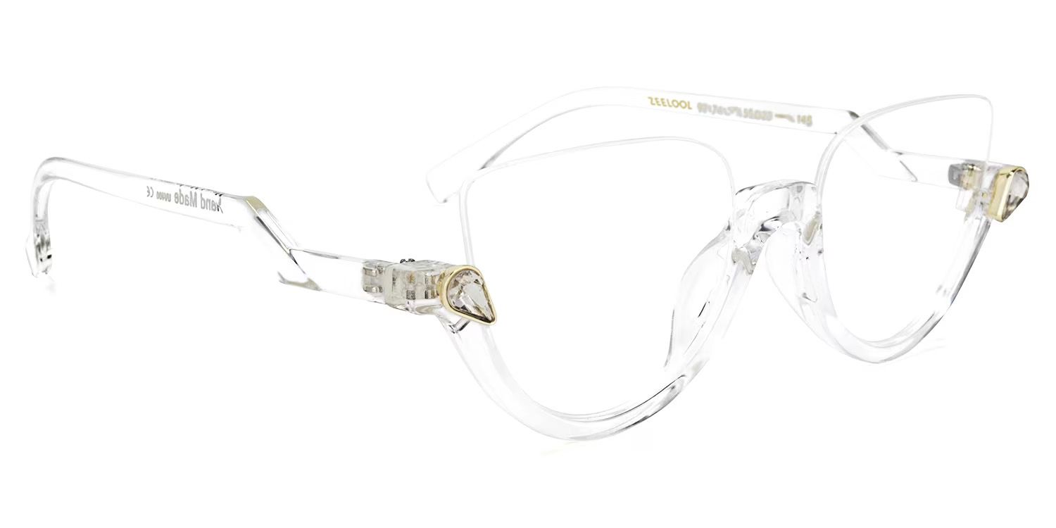 Felicia Cat Eye Clear Eyeglasses and Half-Frames2