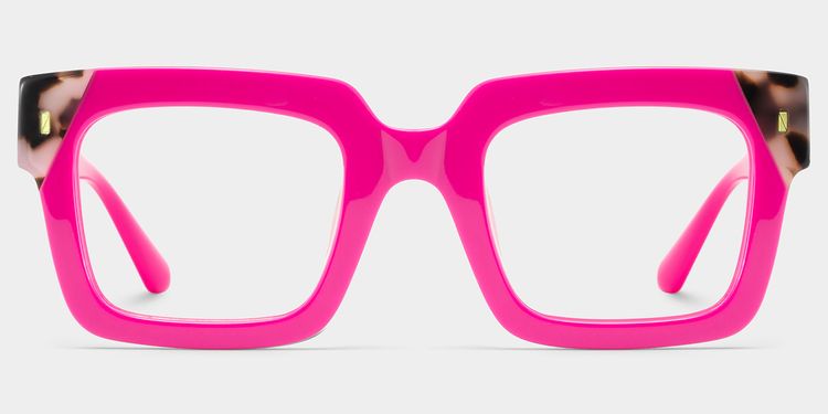 Sarah Square Pink Tortoise Glasses