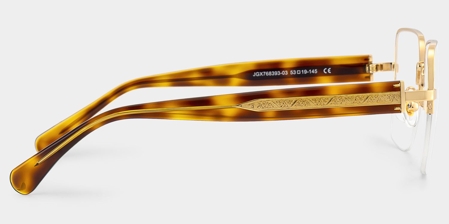 Lauren Gold Tortoise Frame Glasses with Square Frame Online | ZEELOOL3
