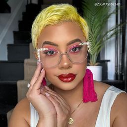 Wallice Gold Cat eye Glasses4