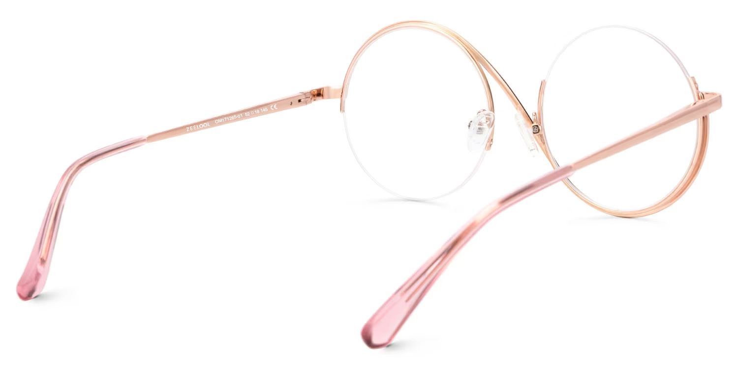 Flozif Round Pink Glasses deals -Zeelool Glasses3