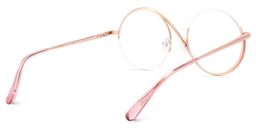 Flozif Pink Round Glasses3
