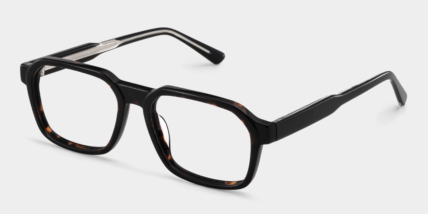 Arden Rectangle Tortoise Frame Eyeglasses for Man| ZEELOOL UK3