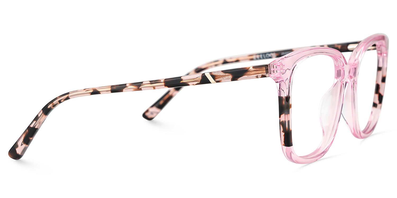 Finnley Acetate Pink Frame Glasses with Square Shape | ZEELOOL UK4