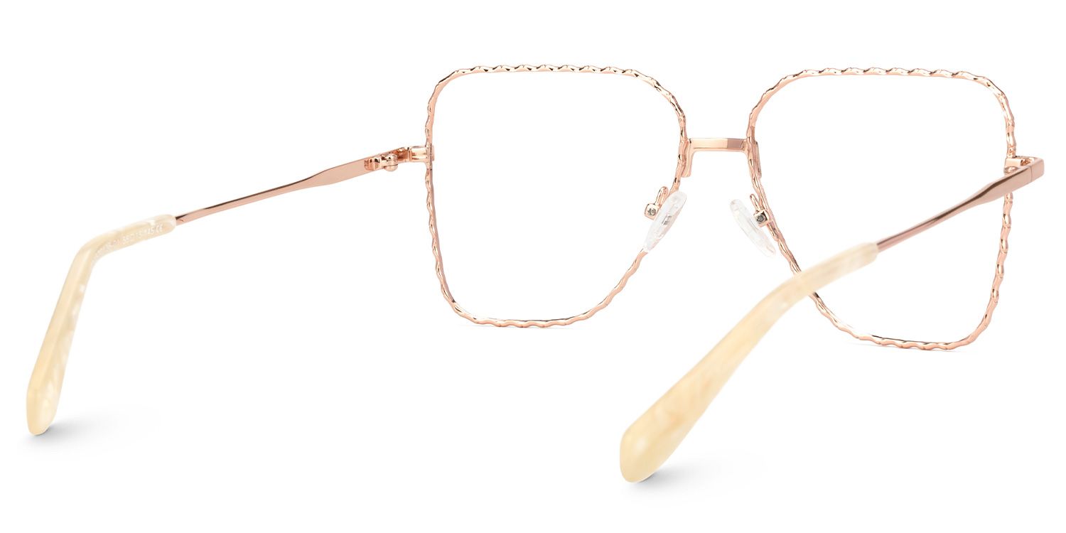 Designer Alisandra Gold Frame Eyeglasses in Aviator Shape3