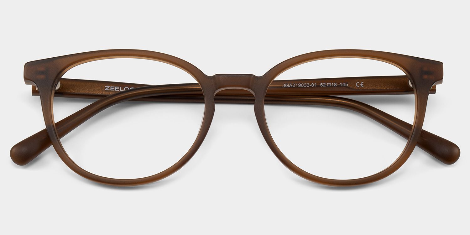 Allison Matte Brown Round Glasses for the Female | ZEELOOL1