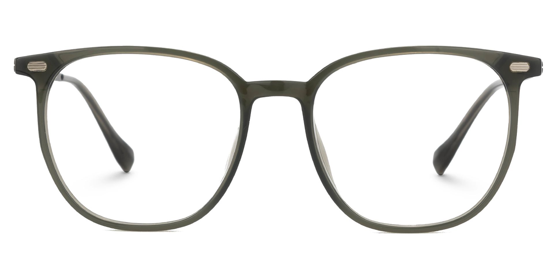 Square Valerye Green Frame Eyeglasses | ZEELOOL UK0