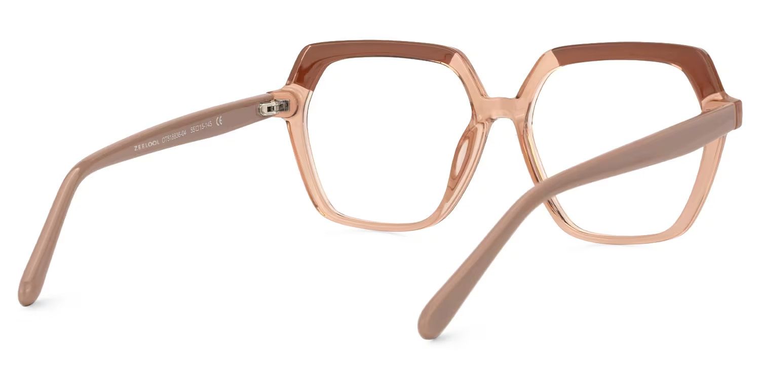 Norah Geometric Beige EyeGlasses and Glasses Frames4