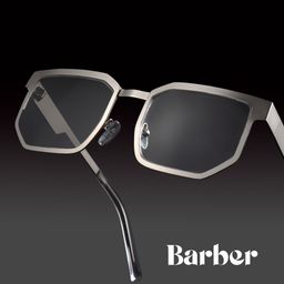 Barber Geometric Silver Glasses0