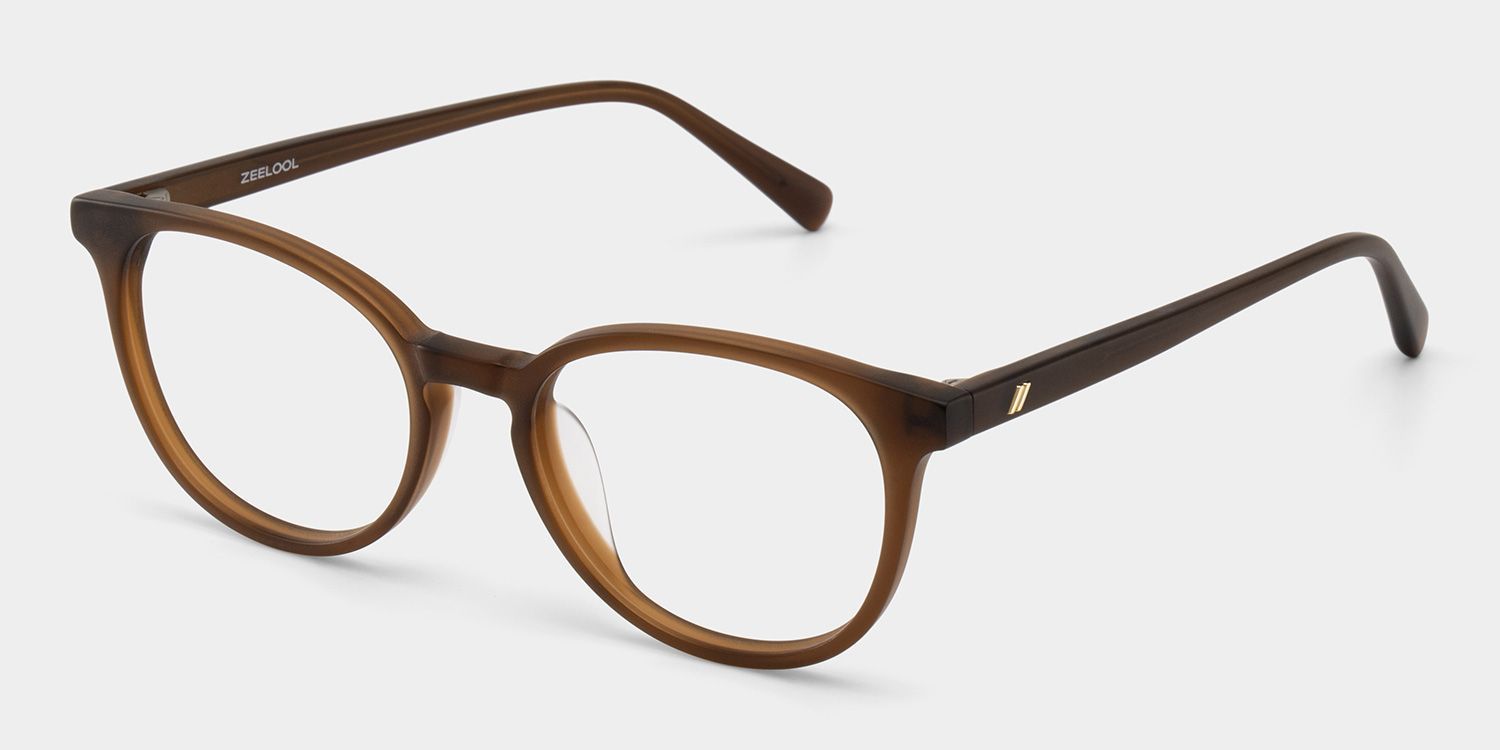 Allison Matte Brown Round Glasses for the Female | ZEELOOL3