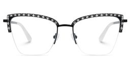 Caporella Cateye Black Glasses1