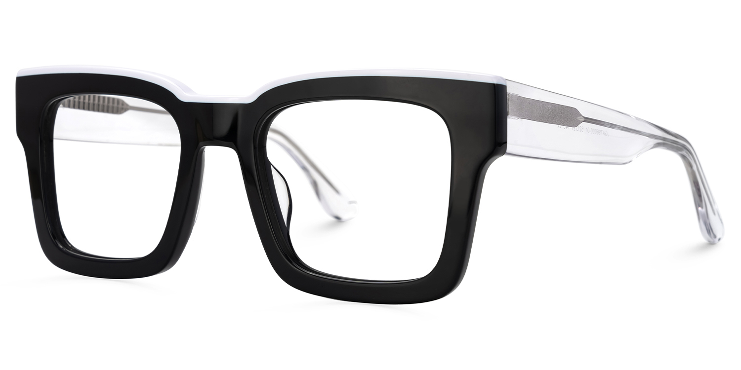 Vorse Square Glasses Black Frame for Men | ZEELOOL UK1