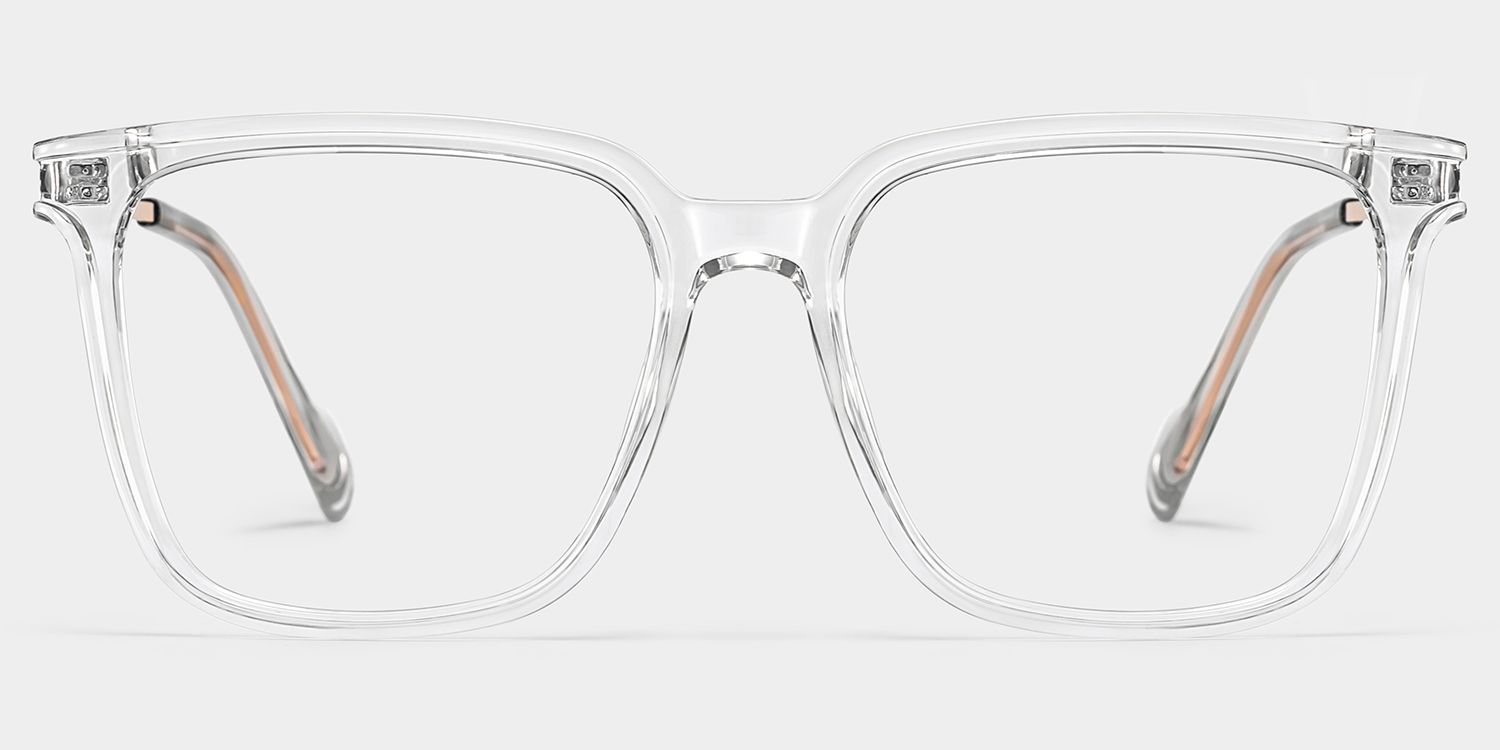 Thin Clear Frame Glasses With Square Shape0